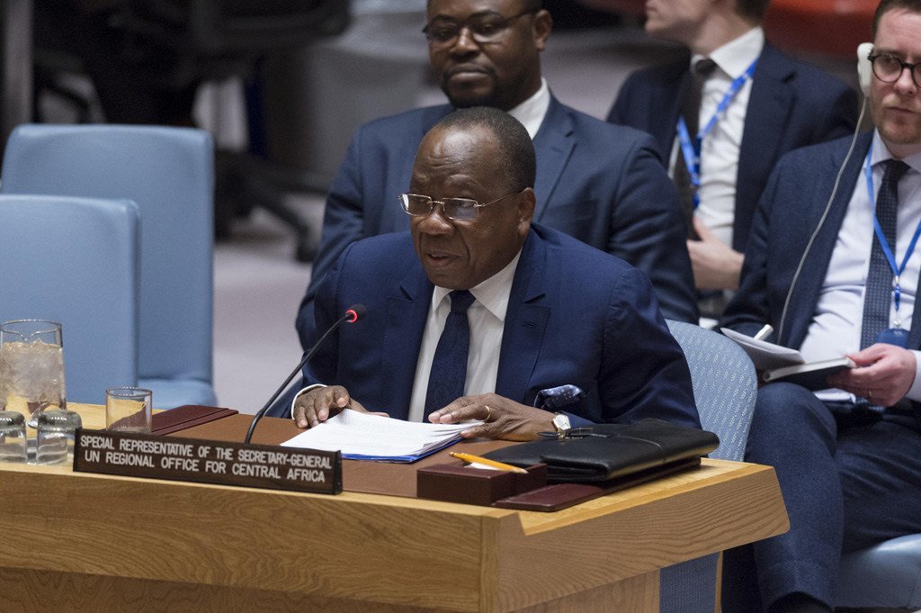 Le chef du Bureau régional des Nations Unies pour l’Afrique centrale (UNOCA), François Louncény Fall, devant le Conseil de sécurité de l’ONU (photo d'archives)