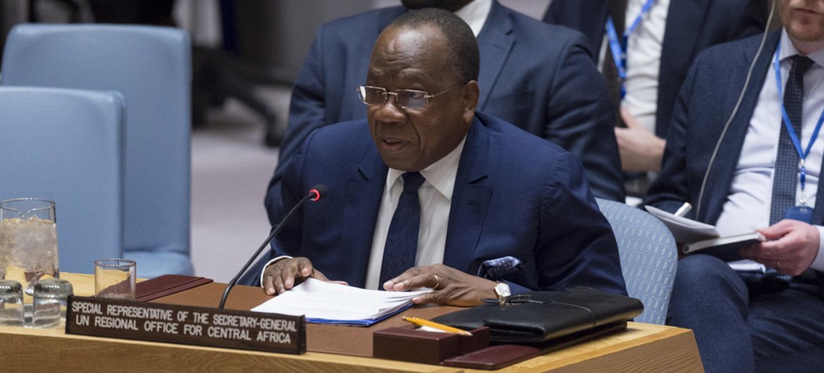 François Loucény Fall, Special Representative of the Secretary-General and Head of the UN Regional Office for Central Africa (UNOCA), briefs the Security Council on the situation in the Central African region.