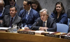 Secretary-General Antonio Guterres addresses the Security Council on non-proliferation / DPRK.