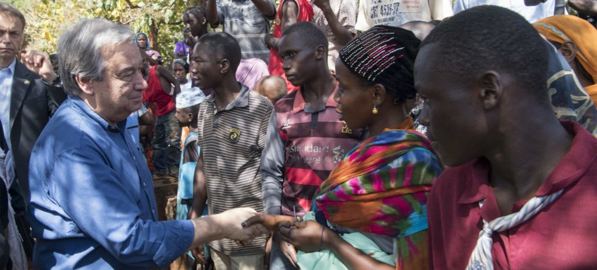 António Guterres visitou a República Centro-Africana este ano. 
