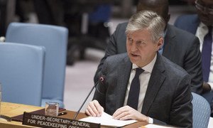 Jean-Pierre Lacroix, Under-Secretary-General for Peacekeeping Operations, briefs the Security Council on the situation in the Democratic Republic of the Congo.