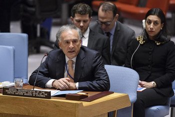 Jean Arnault, Special Representative and Head of the UN Verification Mission in Colombia, briefs the Security Council.