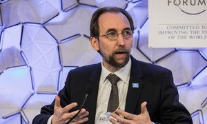 Zeid Ra'ad Al Hussein, UN High Commissioner for Human Rights, speaking during “Free and Equal: Standing Up for Diversity” session at the Annual Meeting 2018 of the World Economic Forum in Davos, Switzerland.
