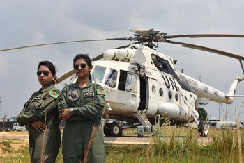 En 2017, le Bangladesh a envoyé deux femmes pilotes de combat au sein de la Mission de l'ONU en République démocratique du Congo (MONUSCO).