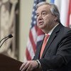Secretary-General António Guterres speaks to the media at UN Headquarters. (file)