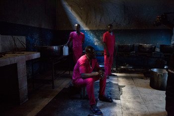 A scene from inside a prison in Jeremie, Haiti.