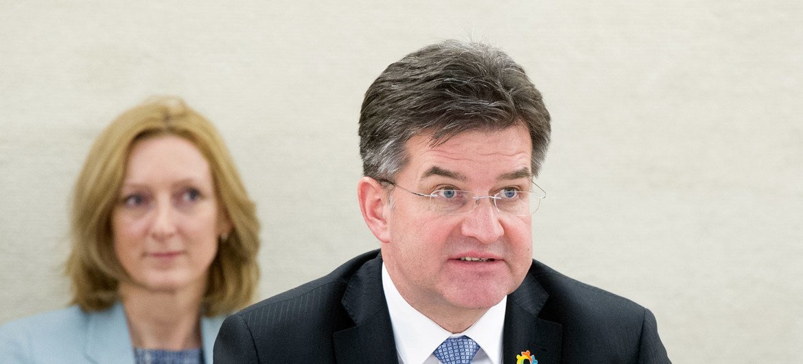 Miroslav Lajčák, President of the General Assembly of the United Nations at the 37th Session of the Human Rights Council, Palais des Nation.