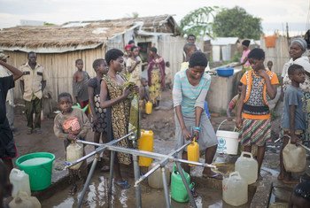 Burundian refugees collect water at Lusenda camp, South Kivu, Democratic Republic of the Congo (DRC).
