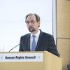 UN High Commissioner for Human Rights Zeid Ra'ad Al Hussein addresses the 37th Session of the Human Rights Council. 