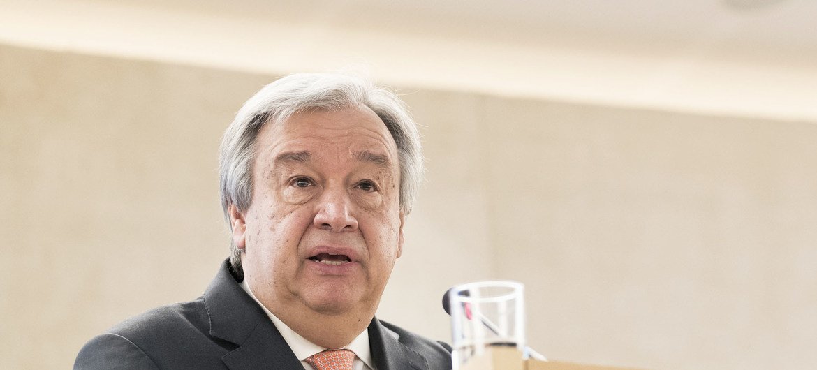 Secretário-geral António Guterres fala na 37ª sessão do Conselho de Direitos Humanos 