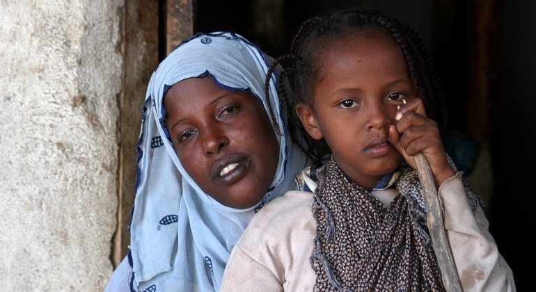 Pictured in Ethiopia is 6-year-old girl who underwent FGM because her mother, believed she could not marry honourably without it, saying, "From our own experience we know that [cutting] causes problems. However it is the tradition."