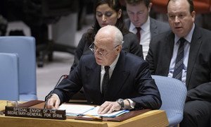 Staffan de Mistura, Envoyé spécial des Nations Unies pour la Syrie, informe le Conseil de sécurité (archive)