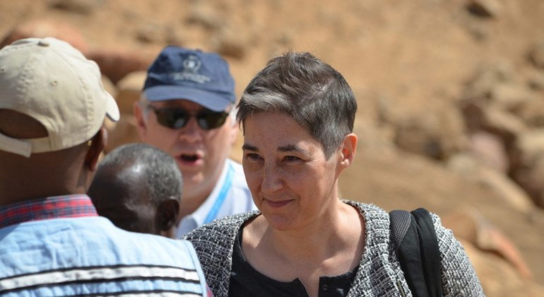 Marta Rudas durante su etapa como coordinadora residente y humanitaria de la ONU en Sudán