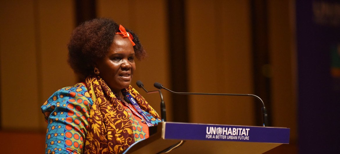 Mwakilishi wa wanawake wa mashinani kutoka Kenya (Rural Women Representative from Kenya) Bi. Violet Kibute.
