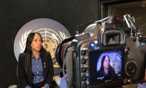 Evelina Cabrera durante la entrevista con Noticias ONU