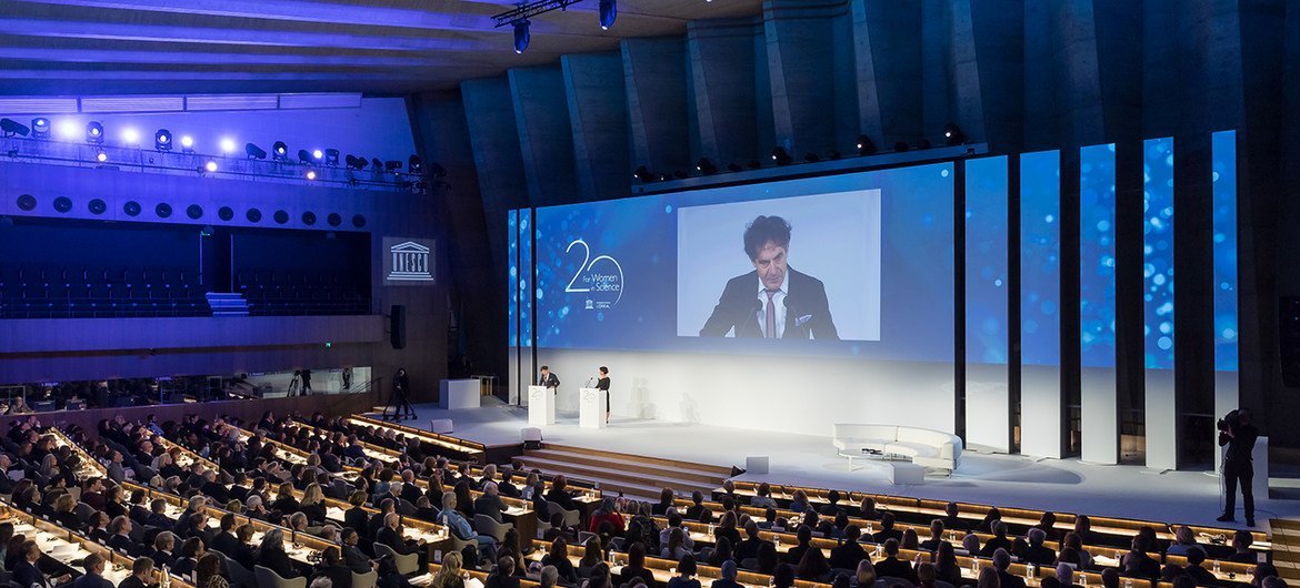 2018年欧莱雅-联合国教科文组织杰出女科学家奖颁奖仪式现场。