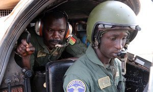 Mohamed Mbaye, capitán de la unidad senegalesa de helicópteros de ataque, la cual opera en la República Centroafricana desde noviembre de 2015. 