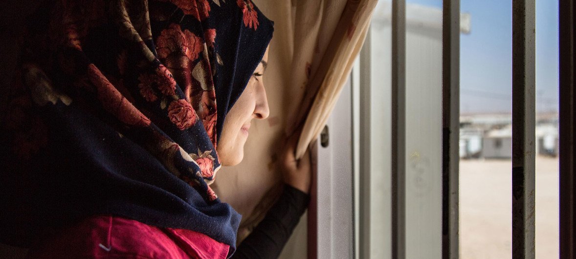 Syrian refugee Saba, who lives with her mother and siblings in Jordan’s Zaatari camp, speak out against child marriage, encouraging families to educate their daughters instead.