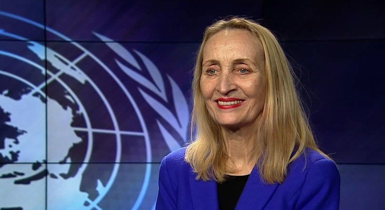 Cornelia Richter, Vice-President of the United Nation's International Fund for Agricultural (IFAD), at UN studios in UN Headquarters in New York.
