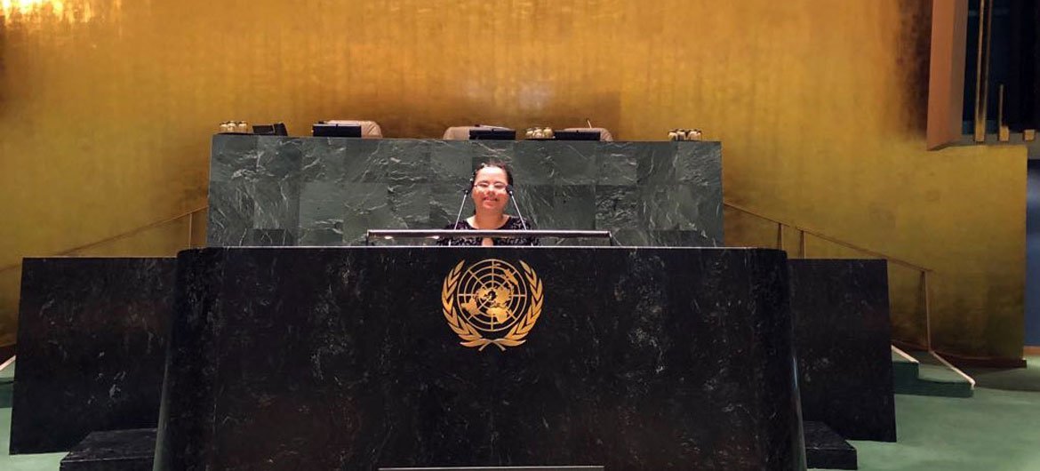 Sedra Midani at the United Nations General Assembly.