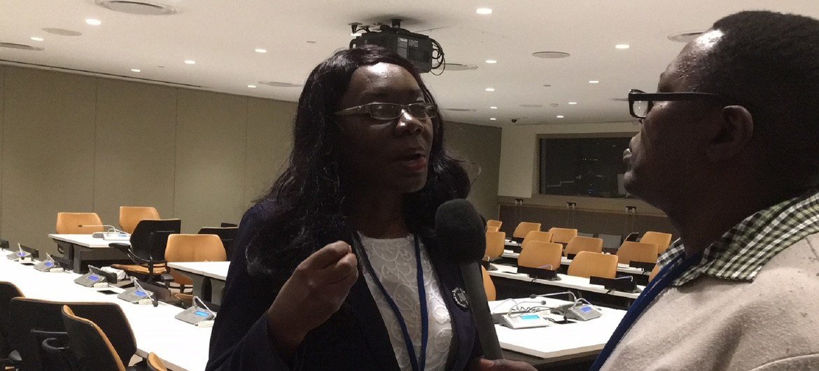 Marceline Nyambala, Mkurugenzi Mkuu wa shirika la waandishi habari wa kike nchini Kenya, AMWIK akihojiwa na UN News Kiswahili.