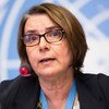 Catherine Marchi-Uhel, Chef du Mécanisme international, impartial et indépendant chargé d’enquêter sur les violations les plus graves en Syrie, à une conférence de presse au Palais à Genève (5 septembre 2017)