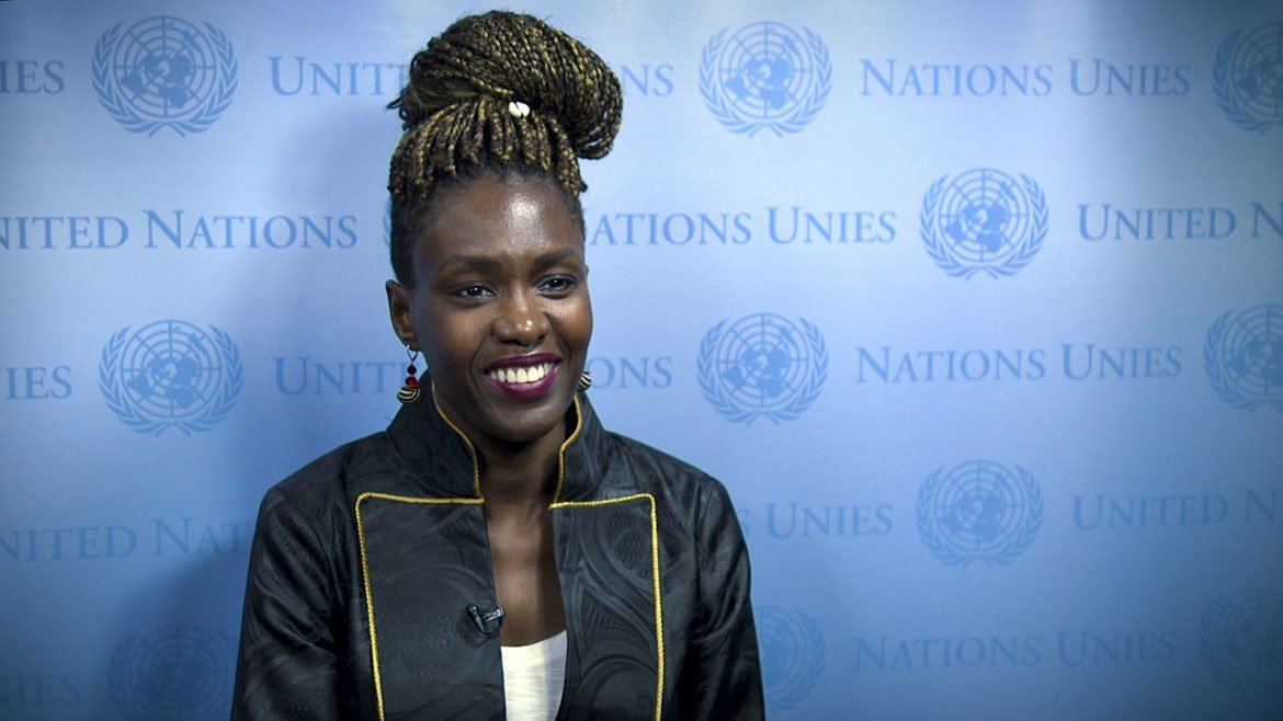 Rokhaya Diallo, journaliste et écrivain française d’ascendance africaine lors d'un entretien avec ONU Info au siège des Nations Unies à New York.
