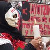 Une manifestation à Mexico sur la disparition de 43 étudiants de  l'école rurale d'Ayotzinapa 
