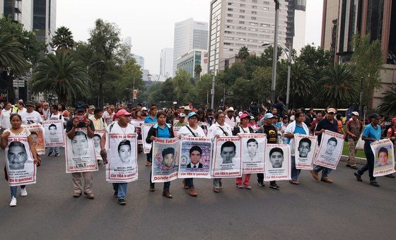 A protestation  rally successful  Mexico City connected  the lawsuit  of Ayoitzinapa agrarian  schoolhouse  attended by the 43 disappeared students..