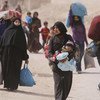 تدفق مدنيين من الغوطة الشرقية باتجاه حمورية، 15 مارس/آذار 2018.