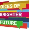 شعار مسابقة "أصوات مستقبل أكثر إشراقا".