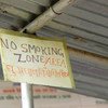 A sign posted at a health facility in rural Nepal announces no smoking.