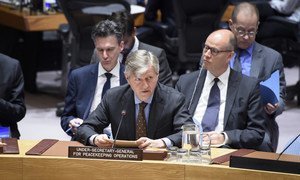 Jean-Pierre Lacroix, Under-Secretary-General for Peacekeeping Operations, addresses the Security Council meeting on the situation in Haiti.