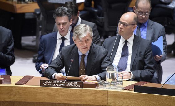 Jean-Pierre Lacroix, Secretario General Adjunto de Operaciones de Mantenimiento de la Paz, se dirige al Consejo de Seguridad sobre la situación en Haití