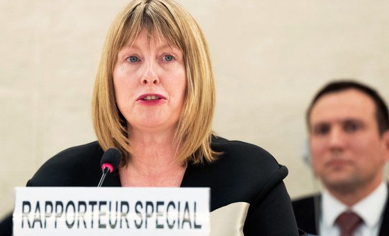 Fionnuala Ní Aoláin, Special Rapporteur on the promotion and protection of human rights while countering terrorism.