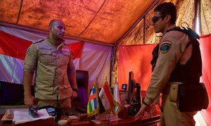 El comandante II Gohary, un oriundo de El Cairo que empezó a trabajar con las Naciones Unidas en 2010. Antes de servir en la República Centroafricana, lo hizo para la Operación Híbrida de la Unión Africana y las Naciones Unidas en Darfur. 