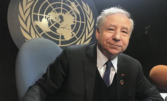 Jean Todt, Envoyé spécial du Secrétaire général de l'ONU pour la sécurité routière, s'assoit pour une interview avec UN News.