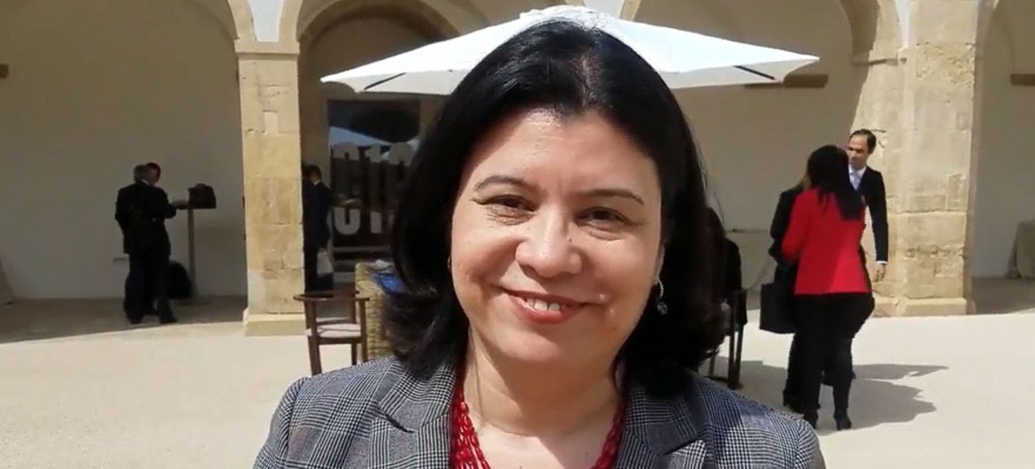 Monica Grayley, enviada da ONU News no Encontro regional da Cimeira Mundial da Saúde, em Coimbra, Portugal. 