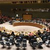Wide view of the Security Council meeting on peacebuilding and sustaining peace.