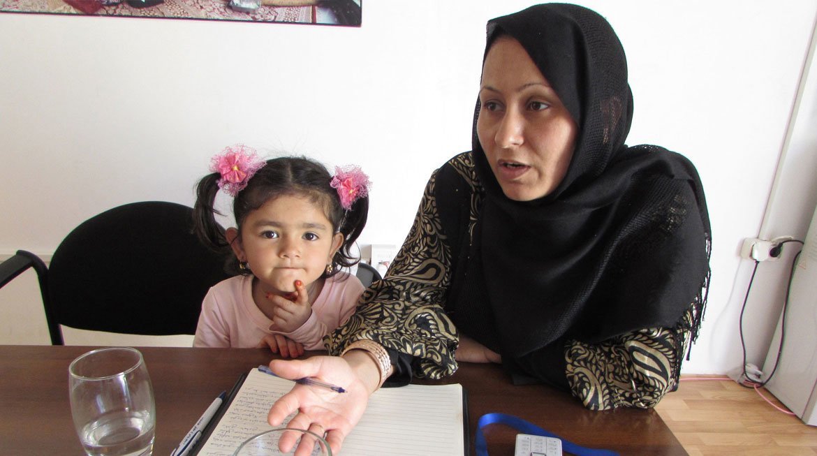 Habiba Gulustani and her daughter are anxious for peace.