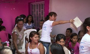 Venezuelan refugees and migrants at a shelter on the outskirts of Cúcuta, Colombia. Currently there is an influx of Venezuelans entering Ecuador, through the Colombian border.