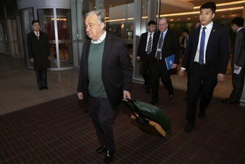 No início da semana, Guterres visitou a China. 