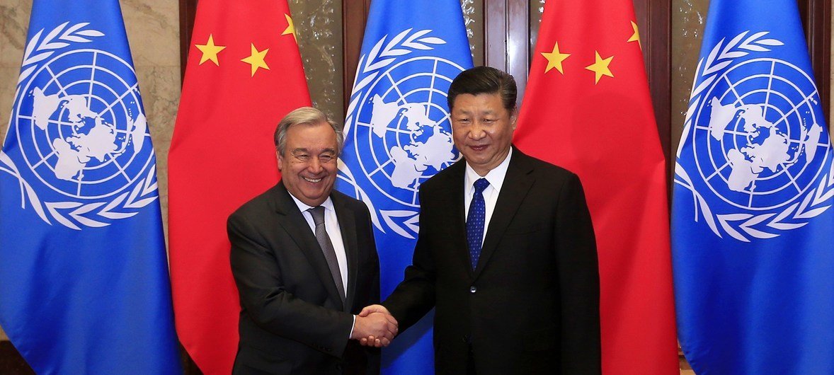 In Beijing, UN Secretary-General António Guterres meets with Chinese President Xi Jinping.