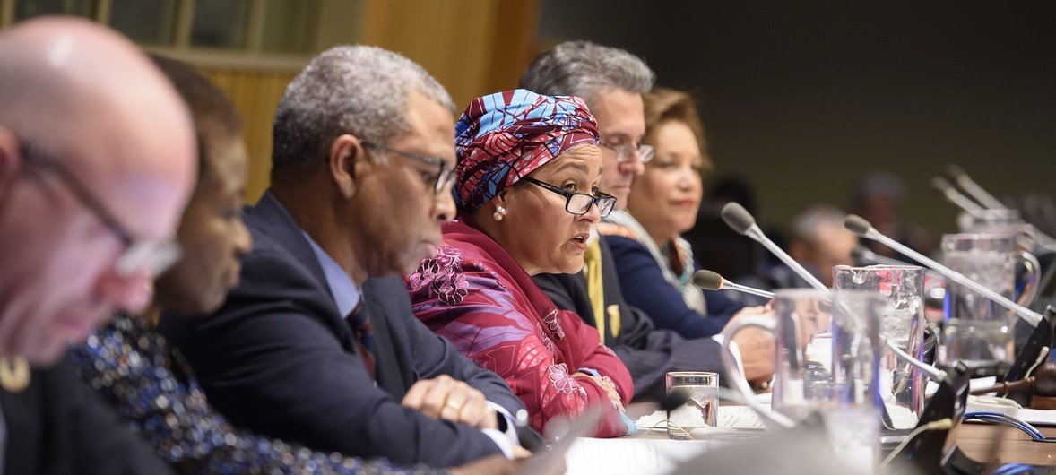 Deputy Secretary-General Amina Mohammed makes remarks during the opening segment of the fifty-first session of the Commission on Population and Development.