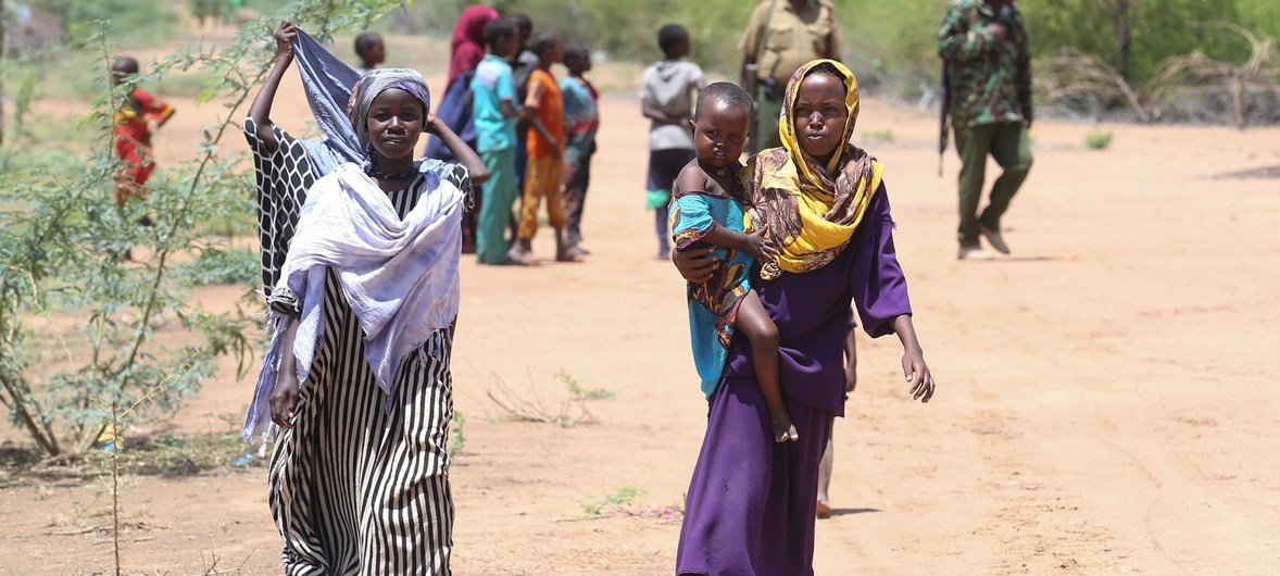 Somali refugees at the Dadaab camp, located in Kenya.