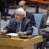  Martin Griffiths, Envoyé spécial du Secrétaire général pour le Yémen, lors d'une réunion du Conseil de sécurité (archives).