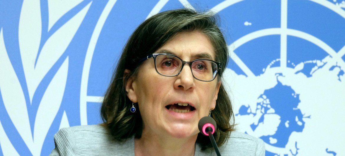 Liz Throssell, porta-voz do Escritório de Direitos Humanos da ONU. 