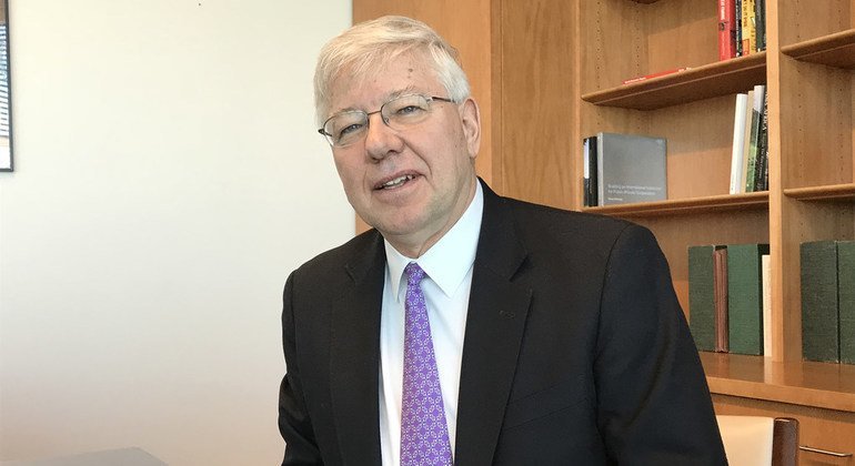 Neal Walker, UN Resident Coordinator and UNDP Resident Representative in Ukraine, during a visit to UN Headquarters in New York, in April 2018.