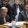 Secretary-General António Guterres addresses Security Council meeting on peacebuilding and sustaining peace.