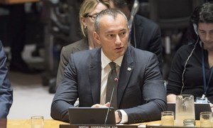 Le Coordonnateur spécial de l'ONU pour la processus de paix au Moyen-Orient lors d'une réunion au Conseil de sécurité (archives).